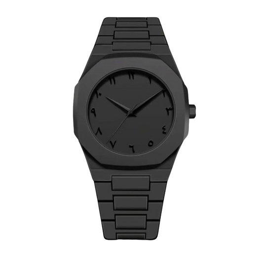 Premium Arabic Aura Watch – Black Luxury